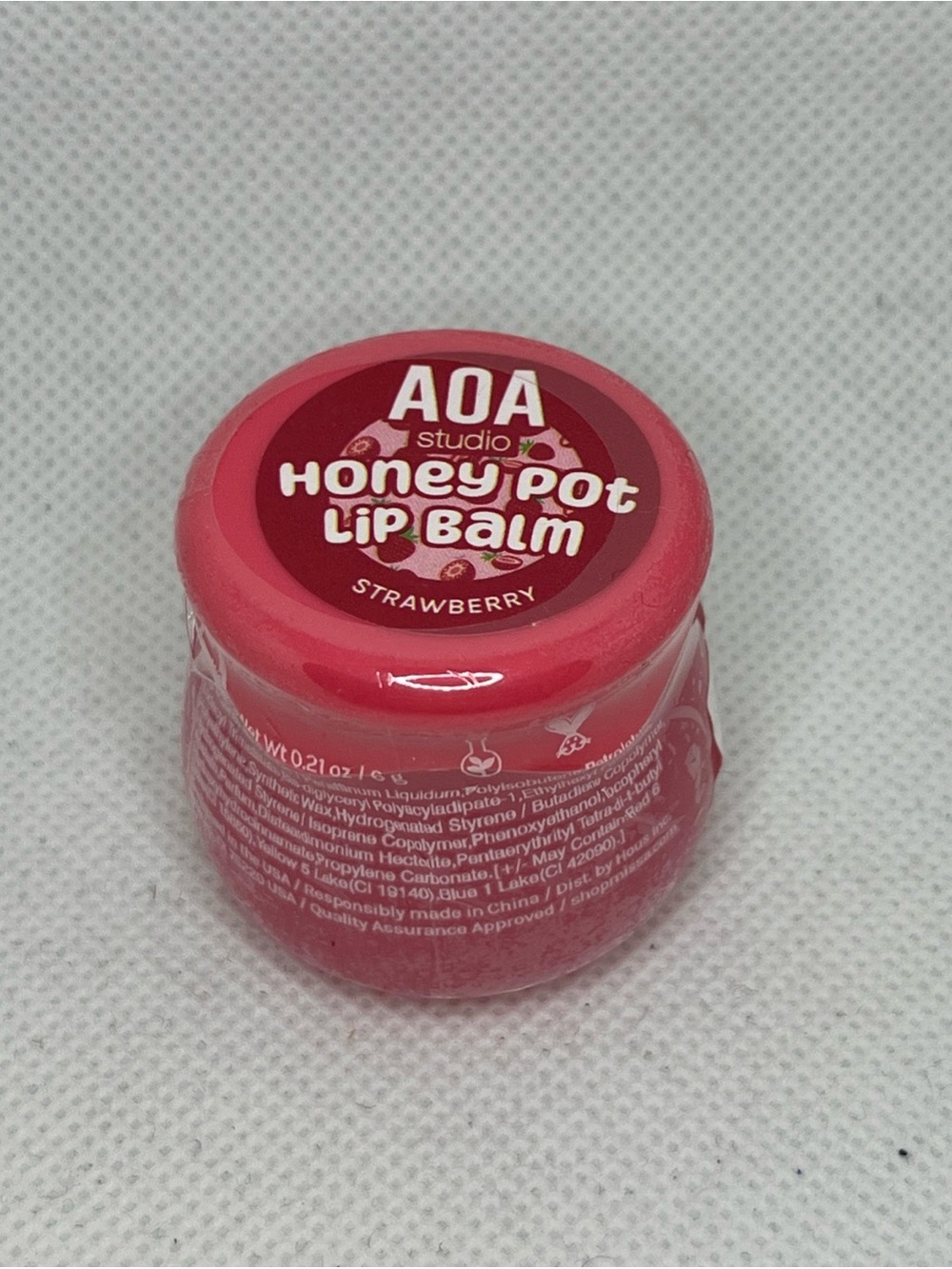 AOA Studio Honey Pot Lip Balm Strawberry
